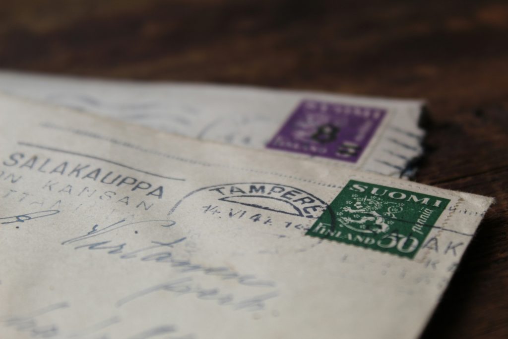Envelope with postage