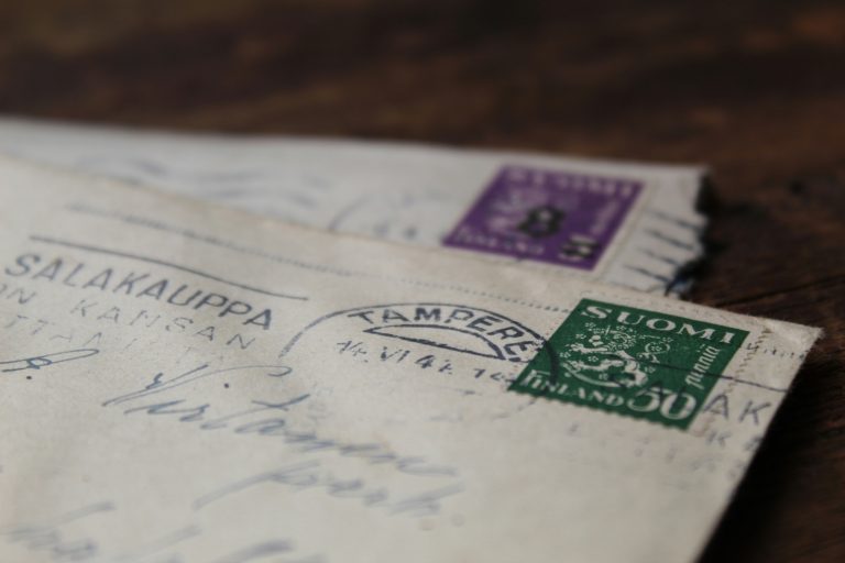 Envelope with postage