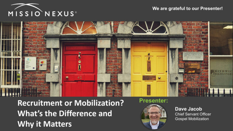 Webinar: Recruitment or Mobilization? What’s the Difference and Why it Matters