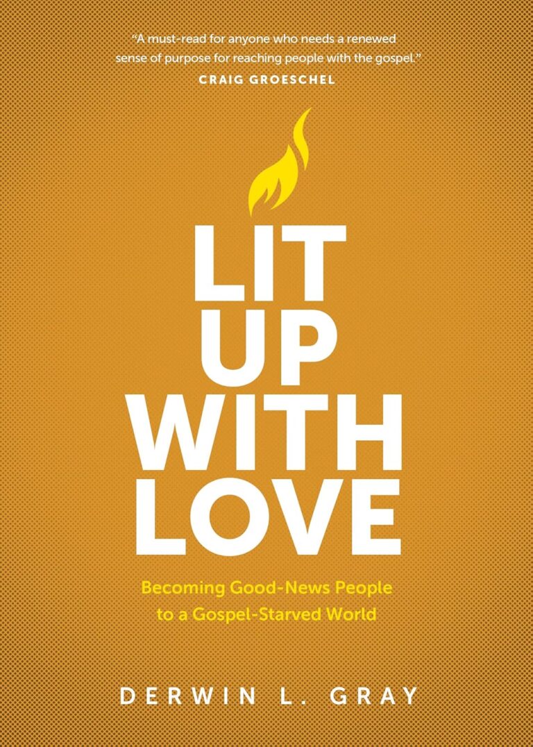 Book cover for "Lit Up With Love" by Derwin L. Gray, featuring a flame icon on an orange background.