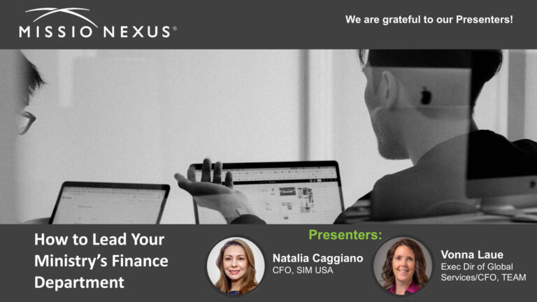 Webinar: How to Lead Your Ministry’s Finance Department