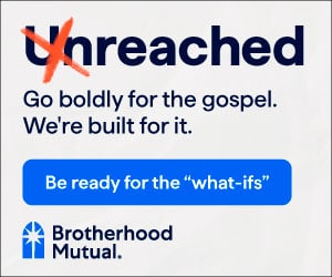 Missio Nexus logo with tagline 'Go boldly for the gospel' and Brotherhood Mutual branding.